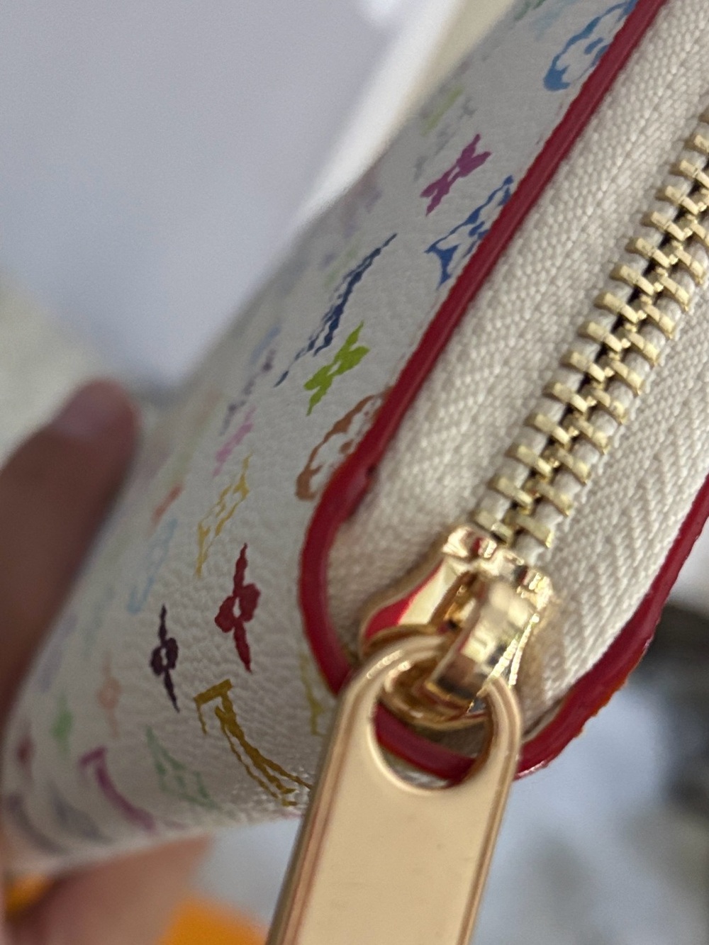 Louis Vuitton White Multicolor Monogram Zip Around Wallet - Picture 3 of 7